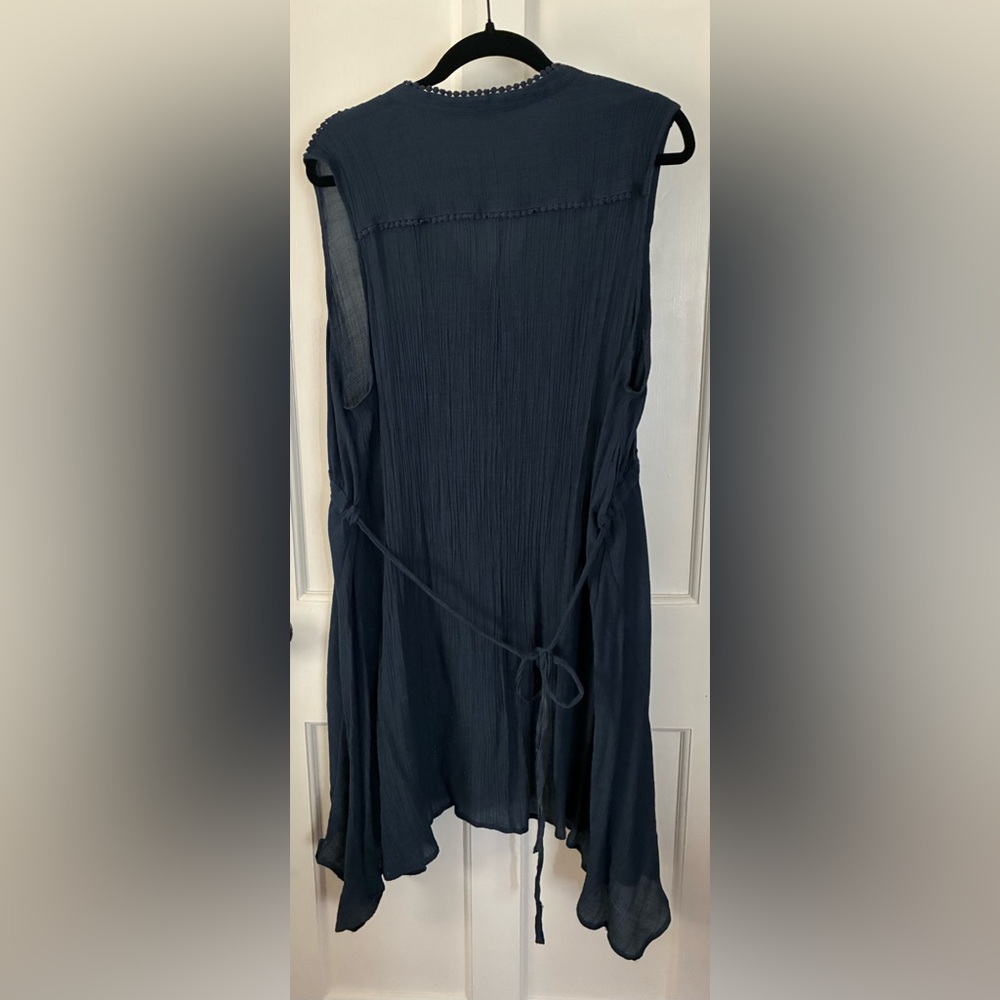 High Low Navy Blue Women's Tunic Zac & Rachel Size 3X - Picture 5 of 8